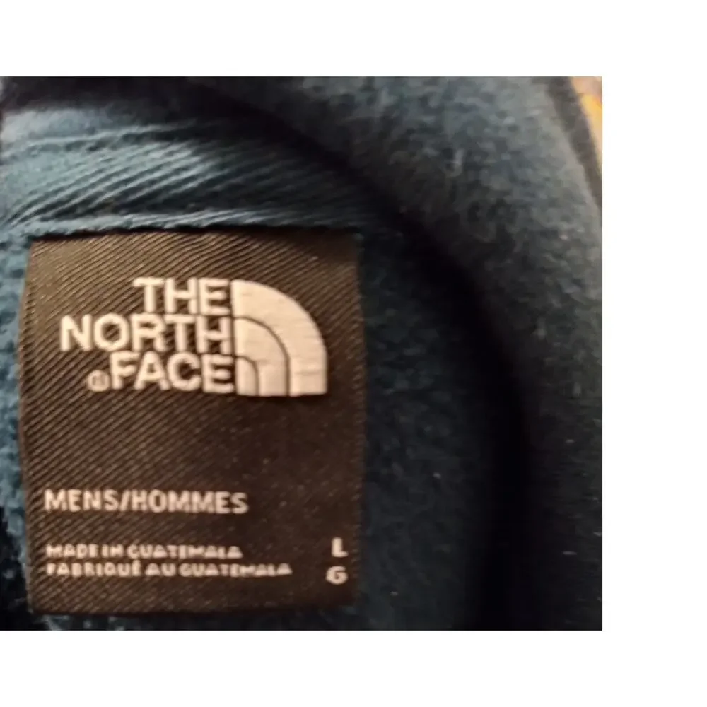 The North Face Half Dome Mens Teal Blue Aztec Print Graphic Pullover Hoodie SZ L